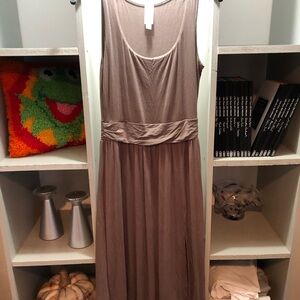 Vanilla Bay Sleeveless Taupe Maxi Dress